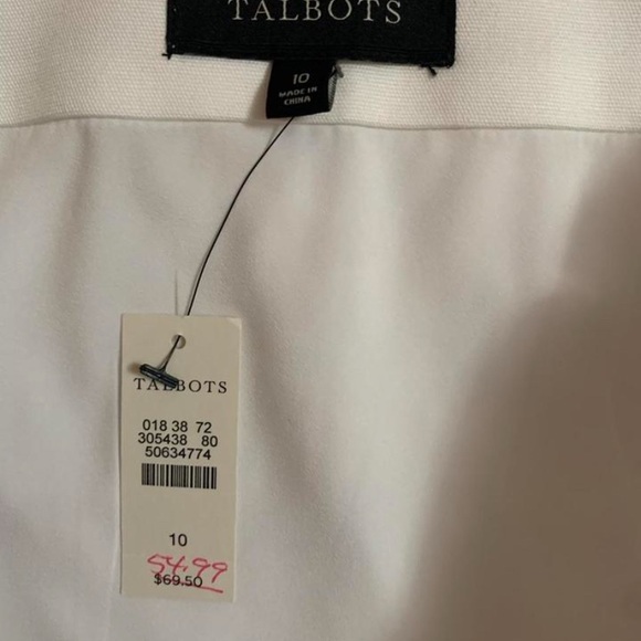 NWT Talbots White Scalloped Embroidered Skirt Size 10 - Picture 4 of 5
